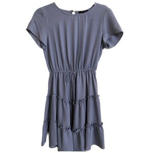 * SALE * City Studio Women’s Periwinkle Mid-Length Ruffled Summer Dress Size Sm